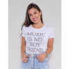 Camiseta Atacado Music Feminina Revanche Hedvige Branco Frente