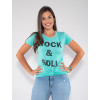 Camiseta Atacado Rock Feminina Revanche Royale Verde Frente