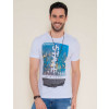 Camiseta Atacado Silk Masculina Revanche State Branca Frente