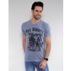 Camiseta Atacado Skull Masculina Revanche Christien Azul Murano Frente