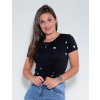 Camiseta Atacado Star Feminina Revanche Honolulu Preto Frente