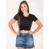 Camiseta Atacado T-Shirt Feminina Revanche RVCH 2 Preto Frente