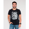 Camiseta Atacado Tigre Masculina Revanche Darcio Preto Frente