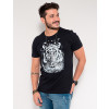 Camiseta Atacado Tigre Masculina Revanche Darcio Preto Lado