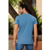 Camiseta Básica Bordada Atacado Masculino Revanche Molinos Azul Médio
