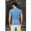 Camiseta Básica Bordada Atacado Masculino Revanche Tenes Azul Médio