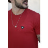 Camiseta Básica Com Plaquinha Atacado Masculino Revanche Nilópolis Bordo