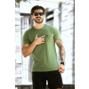 Camiseta Básica Com Plaquinha Atacado Masculino Revanche Nilópolis Verde Militar
