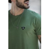 Camiseta Básica Com Plaquinha Atacado Masculino Revanche Nilópolis Verde Militar