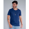 Camiseta Básica Corte a Fio Atacado Masculino Revanche Otávio Azul Marinho