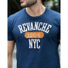 Camiseta Bordada Atacado Masculino Revanche Idálio Azul Marinho