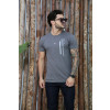 Camiseta Estampada Atacado Masculino Revanche Biobío Cinza Escuro