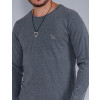 Camiseta Manga Longa Atacado Masculina Revanche Taylor Cinza Detalhe Frente