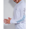 Camiseta Manga Longa Com Estampa Atacado Masculino Revanche Ross Branco