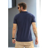 Camiseta Polo Bordado Com Elastano Atacado Masculino Revanche Durazno Azul Marinho