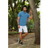 Camiseta Polo Com Elastano Atacado Masculino Revanche Dahod Azul Médio