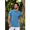 Camiseta Polo Com Elastano Atacado Masculino Revanche Dahod Azul Médio