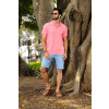 Camiseta Polo Com Elastano Atacado Masculino Revanche Dahod Rosa