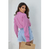 Chemise listrada com bolso atacado feminina Revanche Axixá Rosa