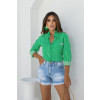 Chemise listrada com bolso atacado feminina Revanche Axixá Verde