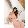 Conjunto Com Blusa Ciganinha e Calça Pantalona Atacado Feminino Revanche Sales Salmão