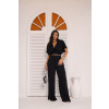 Conjunto De Calça Pantalona e Blusa Ampla Atacado Feminino Revanche Rialma Preto