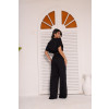 Conjunto De Calça Pantalona e Blusa Ampla Atacado Feminino Revanche Rialma Preto