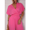 Conjunto De Calça Pantalona e Blusa Ampla Atacado Feminino Revanche Rialma Rosa