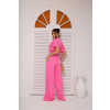 Conjunto De Calça Pantalona e Blusa Ampla Atacado Feminino Revanche Rialma Rosa