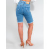Bermuda Jeans Atacado Hot Pants Feminina Revanche Adelia Azul Costas