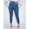  Calça Jeans Atacado Cropped Feminina Revanche Adrianne Azul Costas