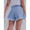 Shorts Jeans Atacado Godê Feminino Revanche Aline Azul Costas