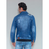 Jaqueta Jeans Atacado Masculina Revanche Andree Azul Costas