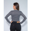 Body Atacado Transpassado Feminino Revanche Celestiel Cinza Costas