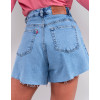 Shorts Jeans Godê Atacado Feminino Revanche Michella Azul Costas