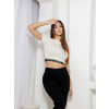 Cropped de tricot com barra personalizada atacado feminina Revanche Valença Off-White