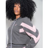 Conjunto Moletom Atacado Feminino Revanche Amedee Cinza Detalhe