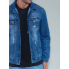 Jaqueta Jeans Atacado Masculina Revanche Andree Azul Detalhe