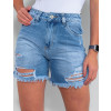 Shorts Jeans Atacado Feminino Revanche Bade Azul Detalhe