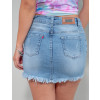  Saia Jeans Atacado Feminino Revanche Debriana Azul Detalhe Costas