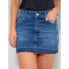  Saia Jeans Atacado Feminino Revanche Didina Azul Detalhe