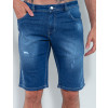 Bermuda Jeans Atacado Masculina Revanche Dillen Azul Detalhe