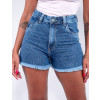  Shorts Jeans Atacado Feminino Revanche Emily Azul Detalhe