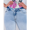 Calça Jeans Atacado Cigarrete Feminino Revanche Giovanna Azul Detalhe Frente