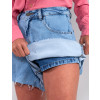 Shorts Jeans Godê Atacado Feminino Revanche Michella Azul Detalhe