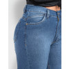 Calça Jeans Atacado Cigarrete Hot Pants Feminina Revanche Opaline Azul Detalhe