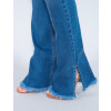 Calça Jeans Atacado Flare Feminina Revanche Orane Azul Detalhe