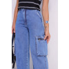 Calça jeans wide leg cargo atacado feminina Revanche Zaruma