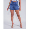 Shorts Jeans Atacado Feminino Revanche Bianca Azul Frente