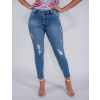 Calça Jeans Atacado Cropped Feminino Revanche Domenica Azul Frente
